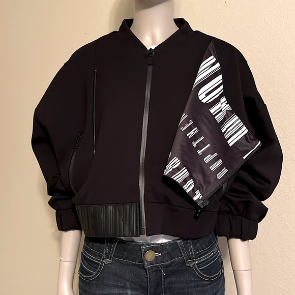 NWT Lime & Vine Black Bomber Jacket. - Picture 4 of 13